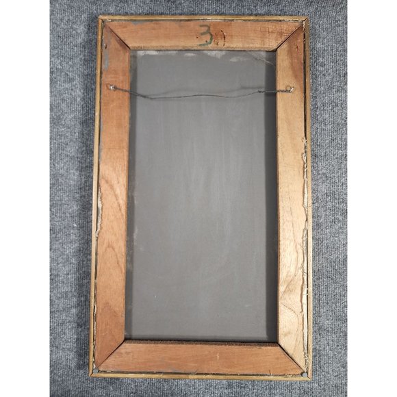 Nicaraguan Country Folk Art Oil Painting on Canvas Signed Flowers Village Life - Picture 7 of 7